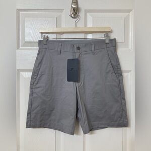 NEW Fabletics Men’s Gray The High Side Chino Shorts Waist Size 29 Golf Preppy